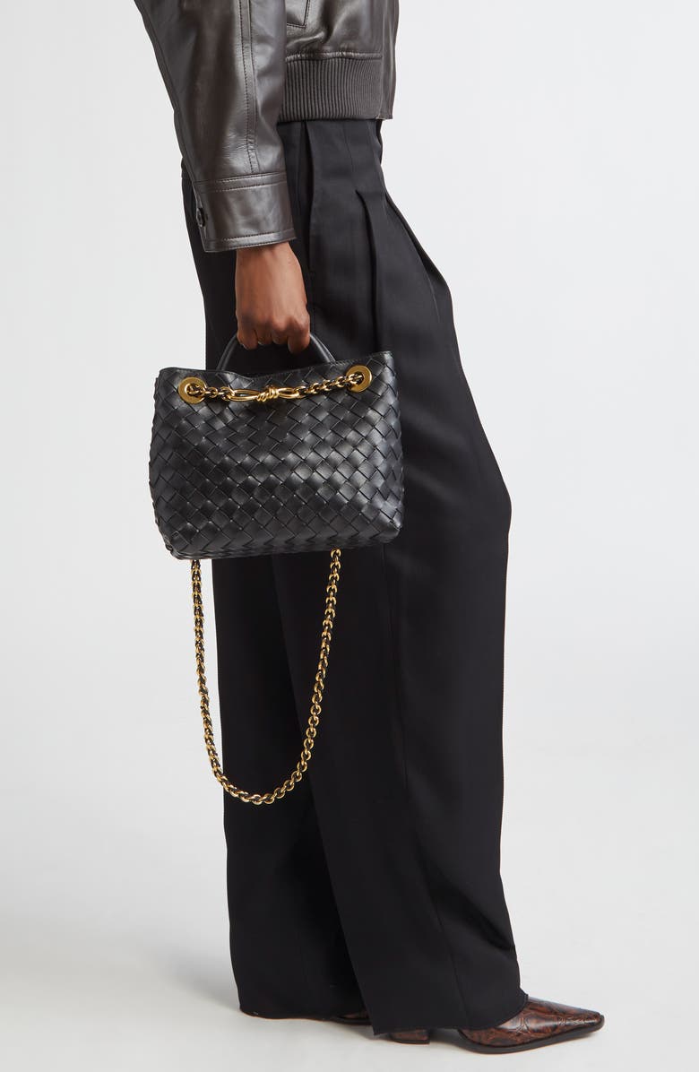 Bottega Veneta Small Andiamo Chain Leather Shoulder Bag, Alternate, color,