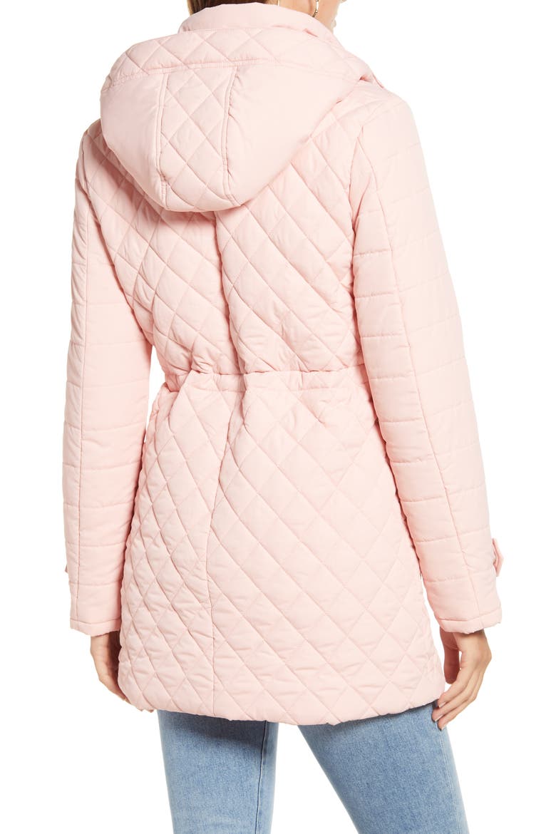 Quilted Hooded Parka, Alternate, color, PINK SILVER