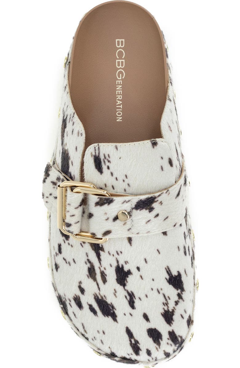 BCBGeneration Haisley Genuine Calf Hair Clog, Alternate, color, Ivory Calf Hair