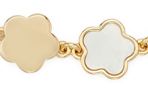 Tory Burch Flower Mother-of-pearl Bracelet In Gold