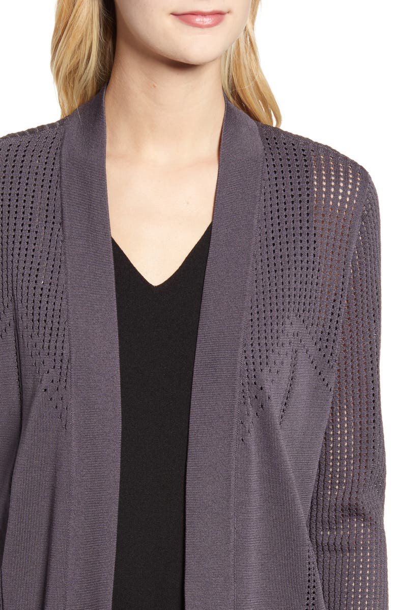 Anne Klein Malibu Pointelle Cardigan, Alternate, color, 