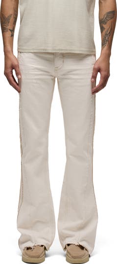 Coated Cargo Flare Jeans