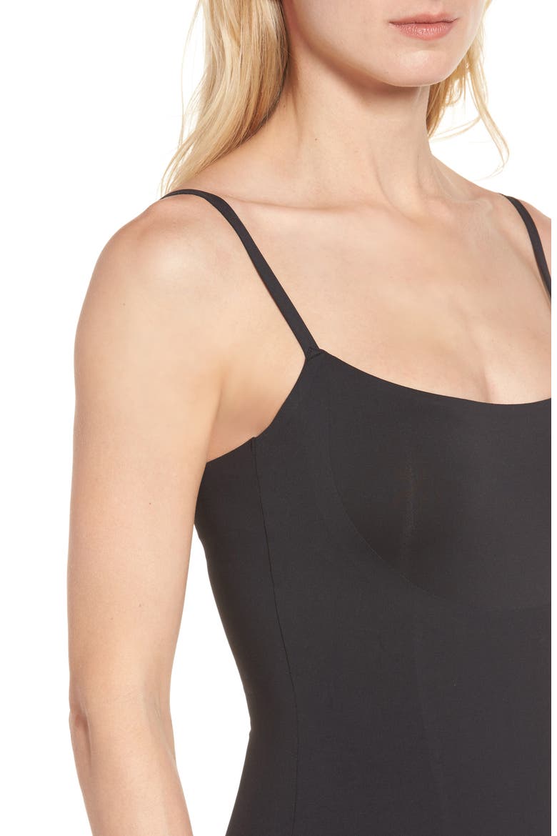 Shaping Thong Bodysuit, Alternate, color, BLACK