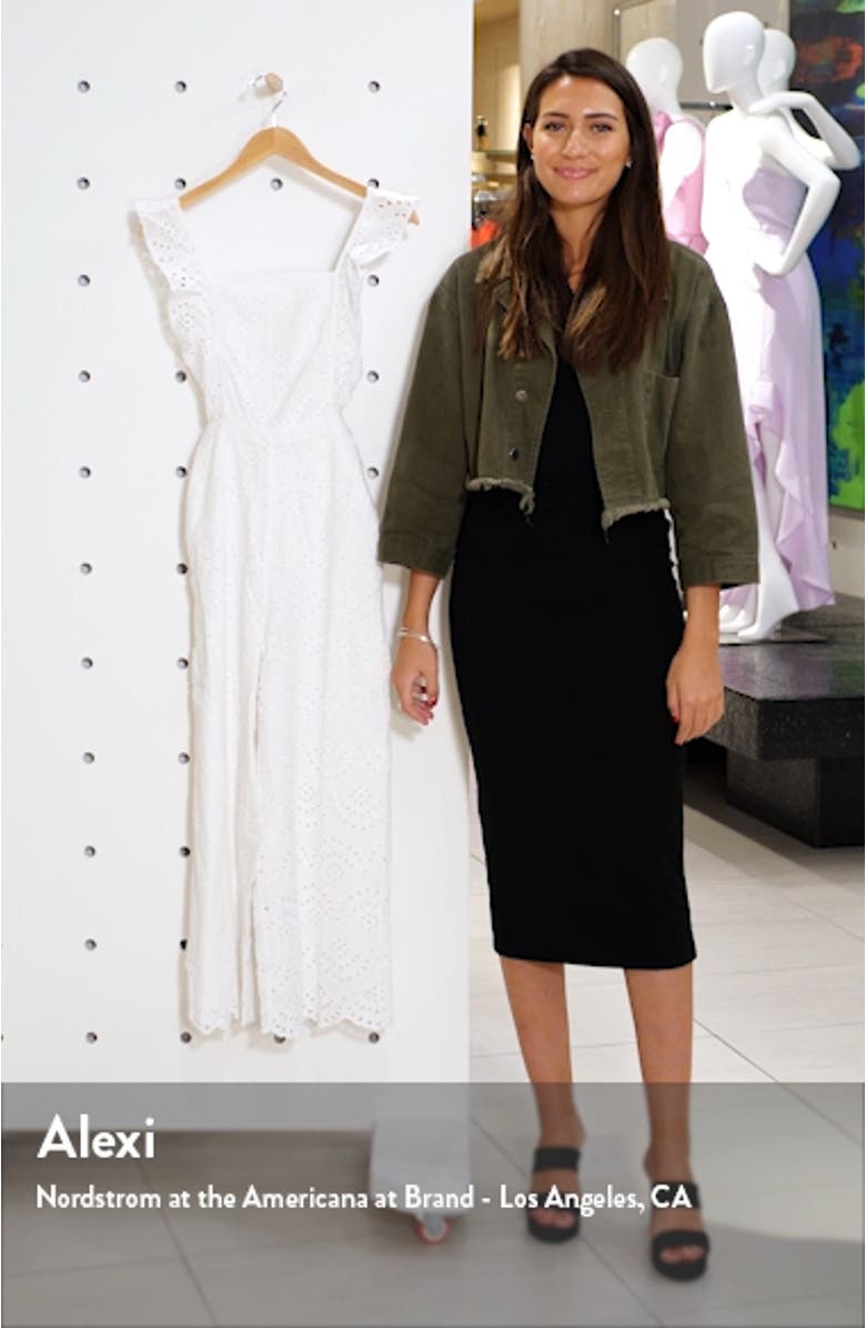 Embroidered Ruffle Jumpsuit, sales video thumbnail