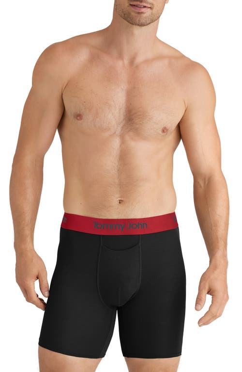 Tommy John Second Skin 6-inch Boxer Briefs In Black