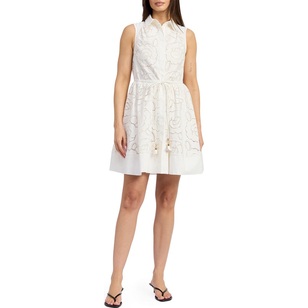 En Saison Marisol Cotton Shirtdress In White
