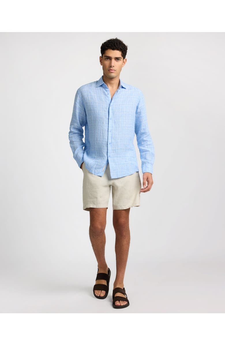 Onia Linen Long Sleeve Shirt, Alternate, color, Blue Multi