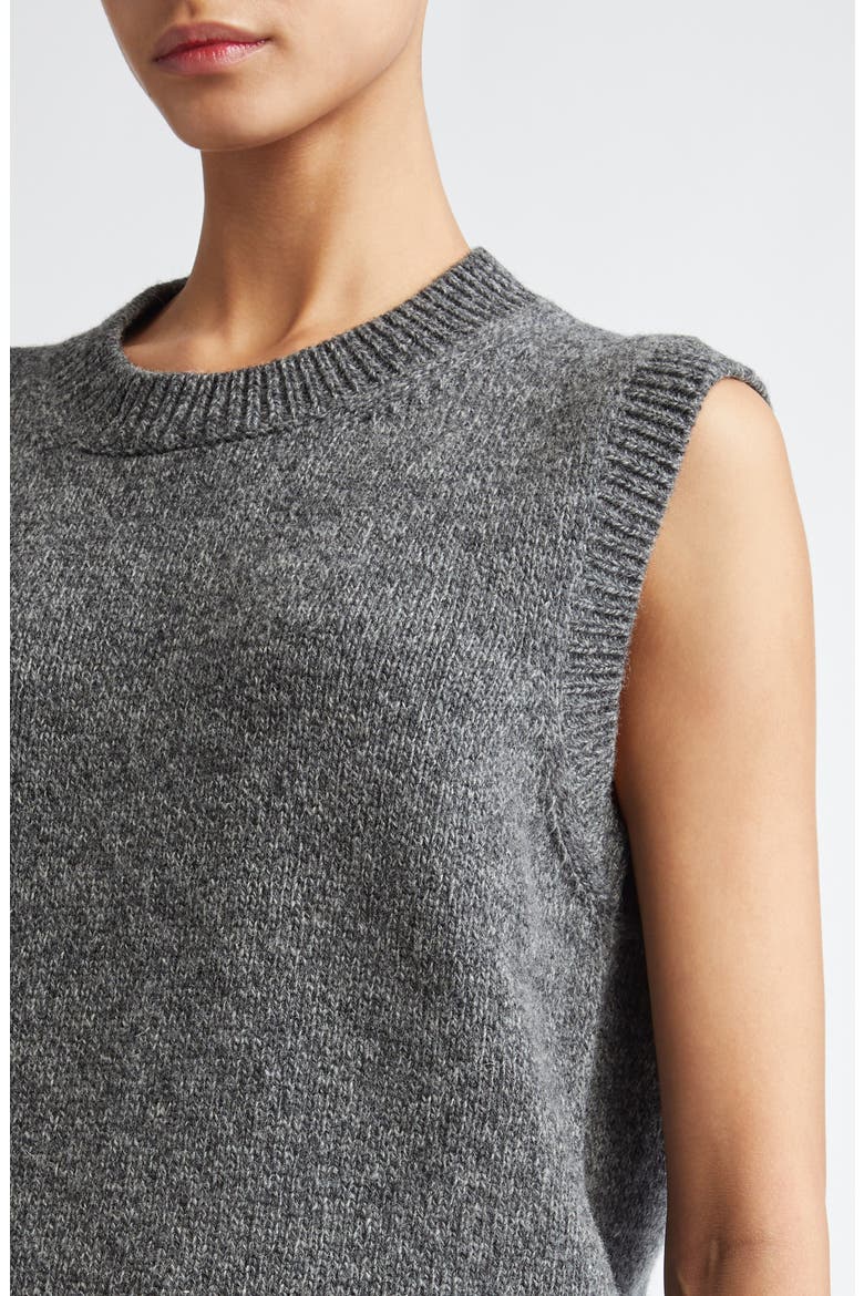 Marled Wool Sweater Vest, Alternate, color, DARK GREY