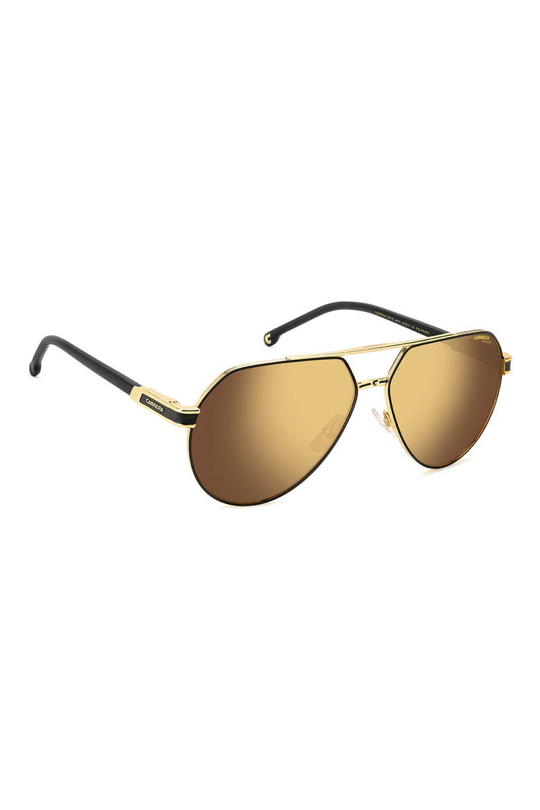 1067/S 62mm Polarized Navigator Aviator Sunglasses, Alternate, color, MATTE BLACK GOLD