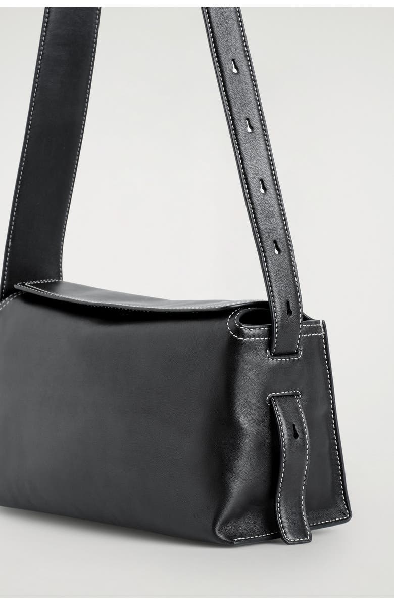 COS Plinth Crossbody Bag - Leather, Alternate, color, Black