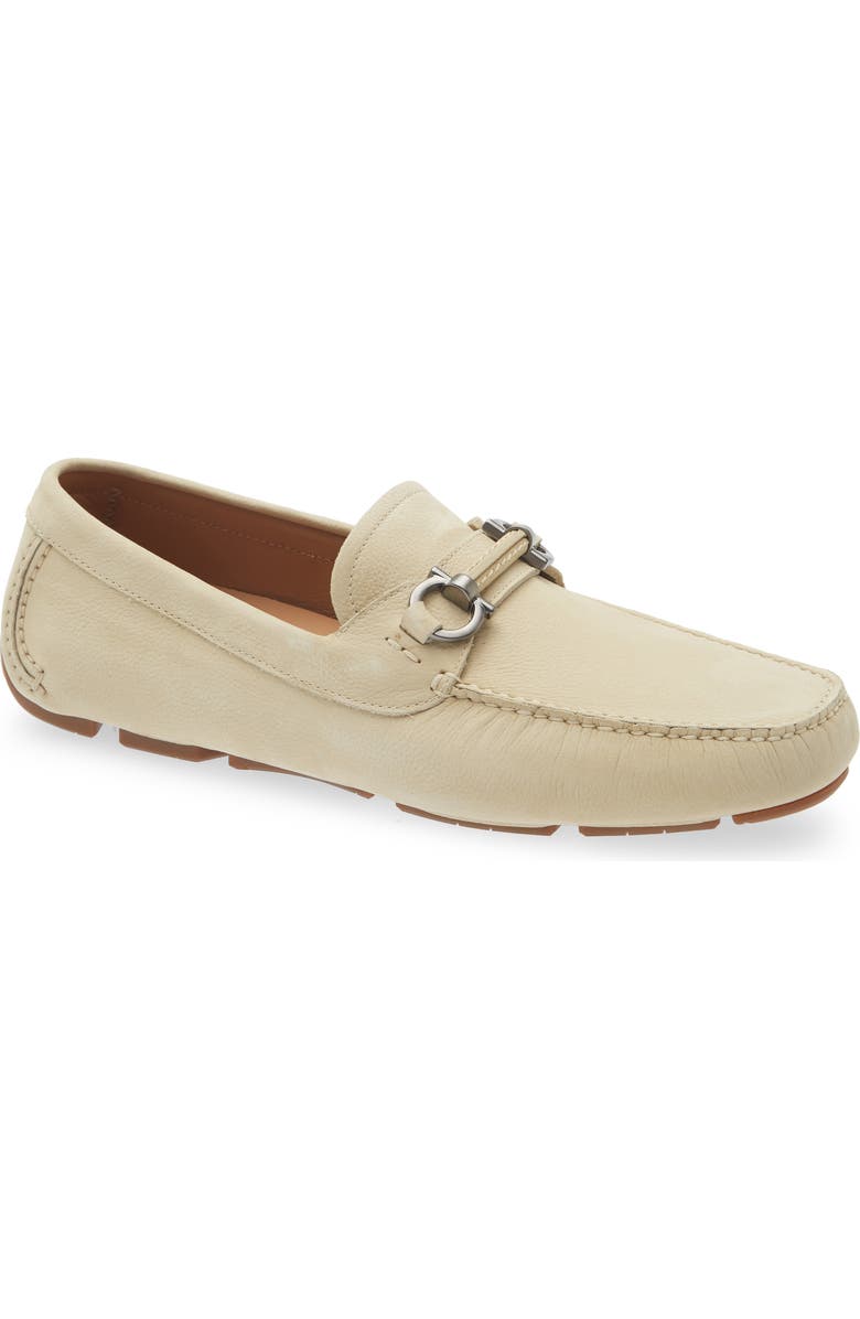 FERRAGAMO Sunday Driving Loafer, Main, color, Ecru New Biscotto