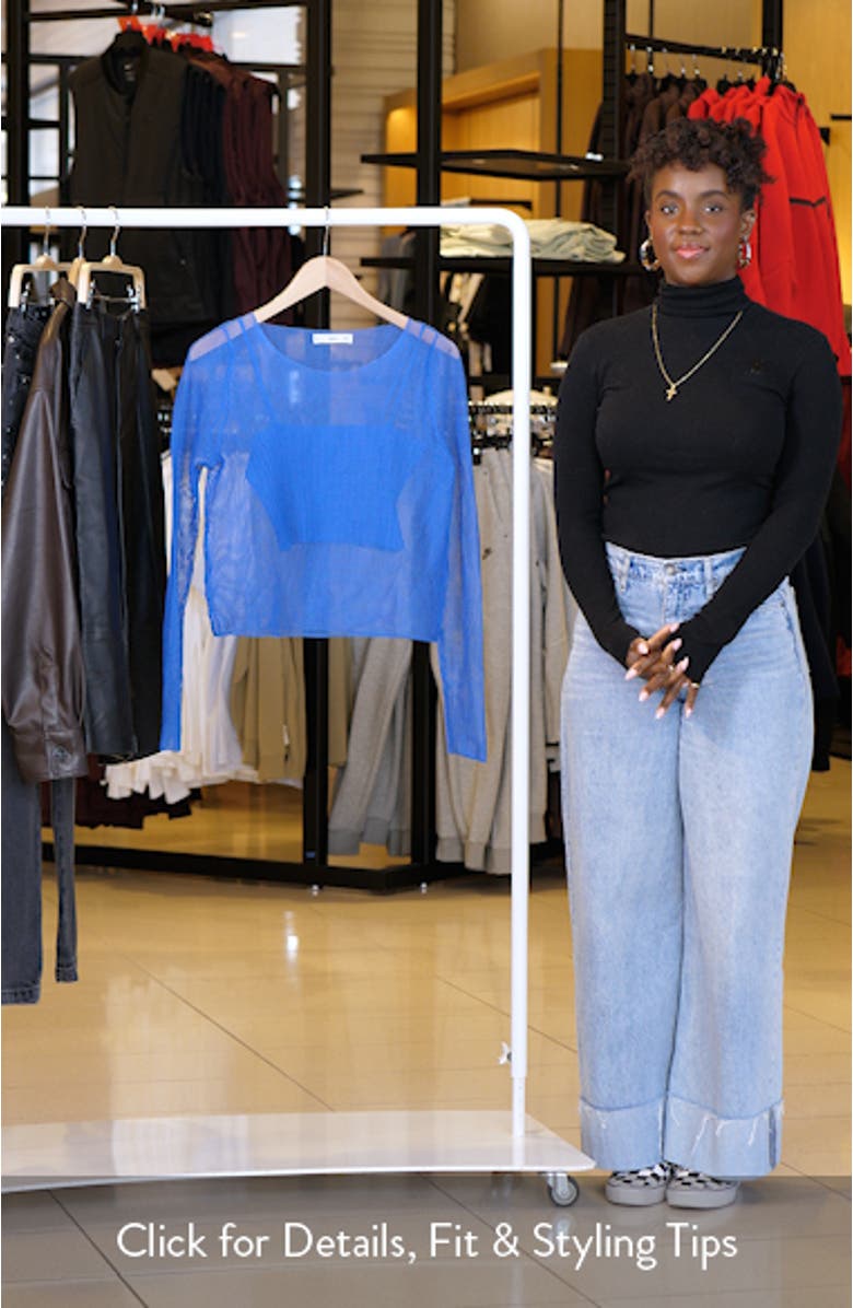 Sheer Crop Sweater, sales video thumbnail