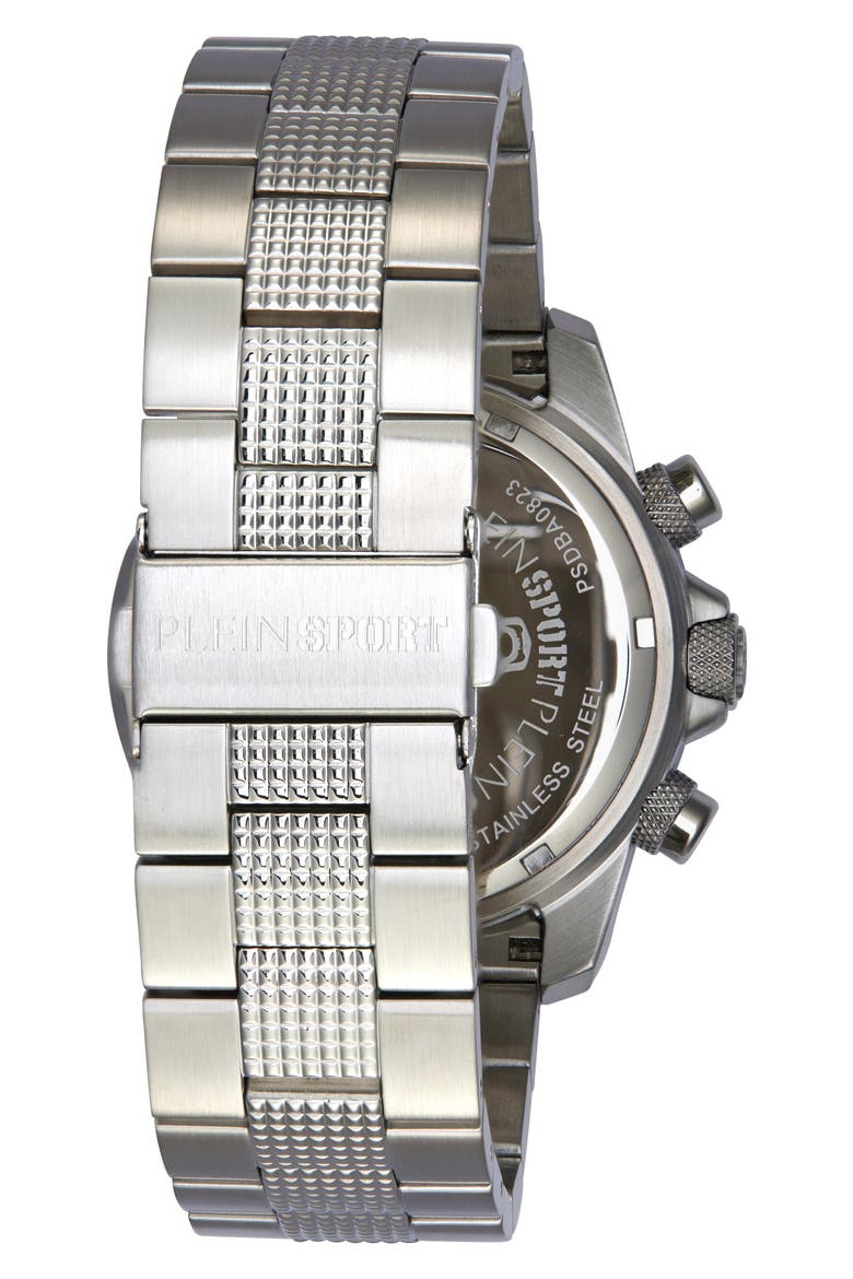 Hurricane Bracelet Strap Chronograph Watch, 44mm, Alternate, color, STAINLESS STEEL