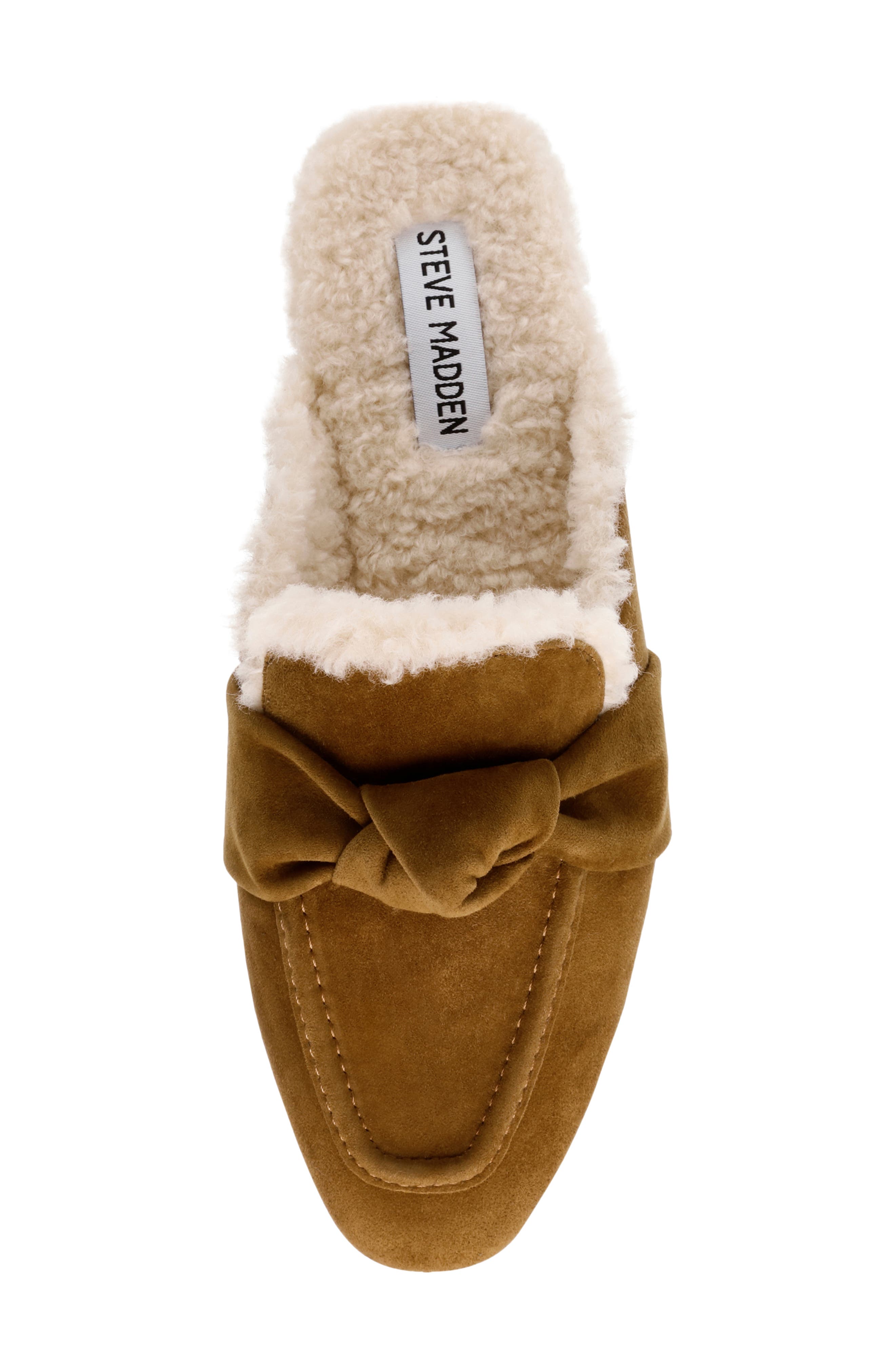 Chart Genuine Shearling Mule, Alternate, color, COGNAC SUEDE
