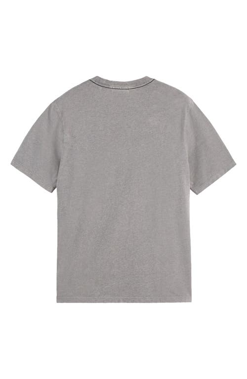 Scotch & Soda Denim Artwork Graphic T-shirt In Gray