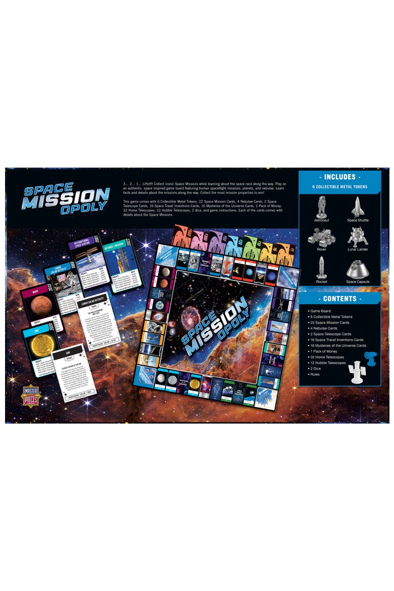 Space Mission Opoly Board Game, Alternate, color, Multicolor