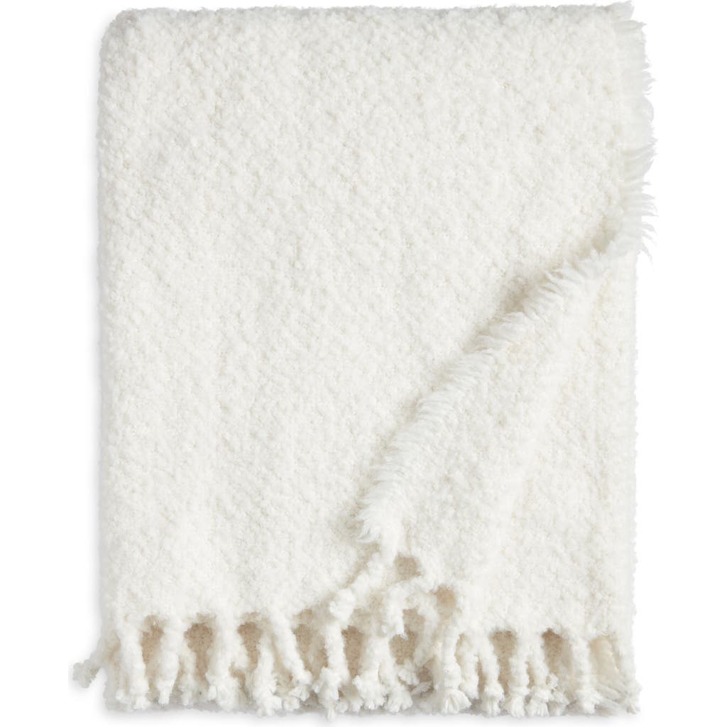 Nordstrom Nest Tassel Throw In Ivory Marshmallow