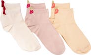 MUK LUKS Assorted 3-Pack Ankle Socks