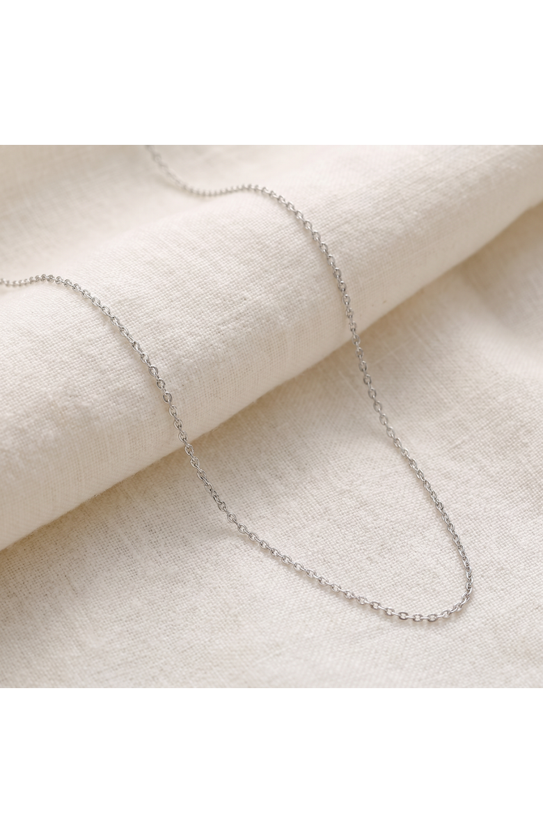 Bliss Diamond 14k Gold Diamond-cut Cable Chain, Alternate, color, 14K White Gold