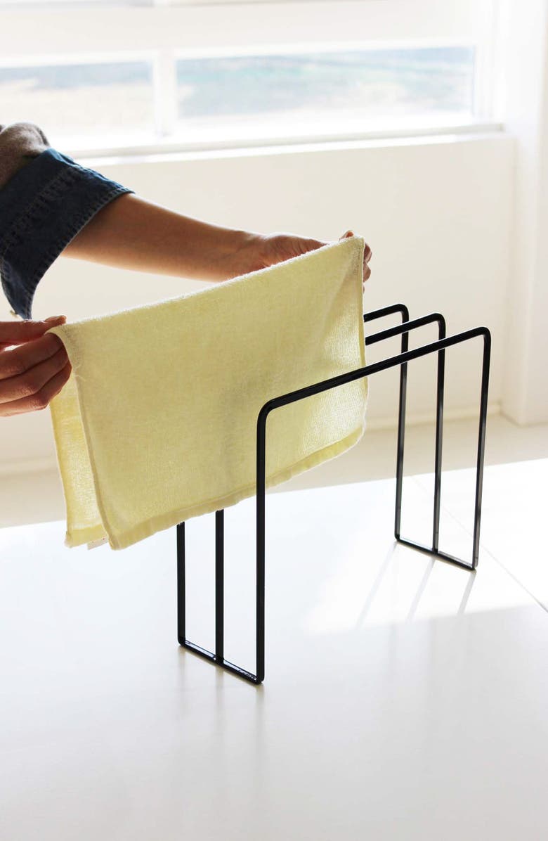 Yamazaki Dish Towel Hanger, Alternate, color, Black