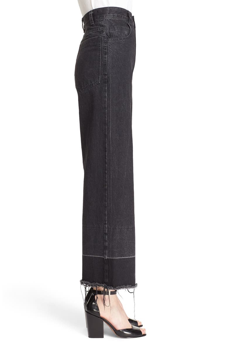 Legion Wide Leg Denim Pants, Alternate, color, WASHED BLACK