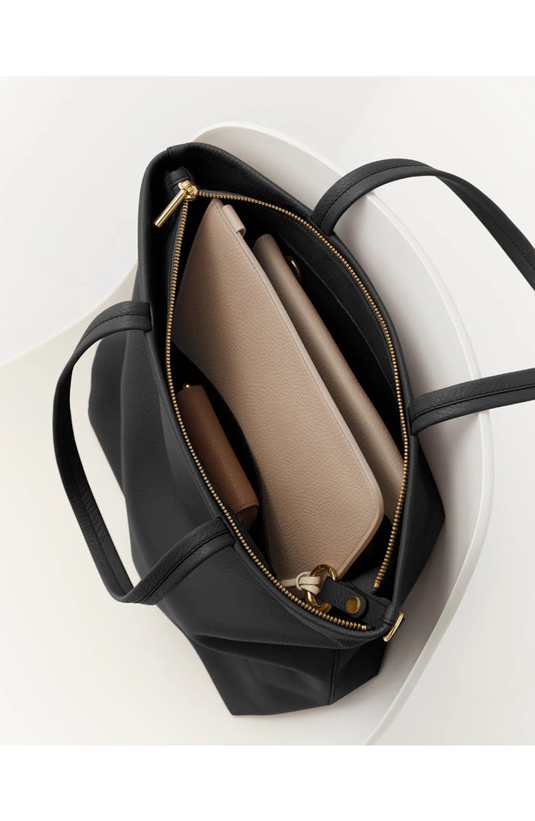 Cuyana Tall Easy Zipper Tote, Alternate, color, Black