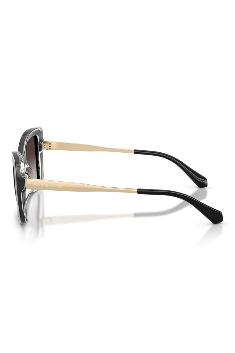 Malaga 53mm Gradient Butterfly Sunglasses, Alternate, color, BLACK / GREY GRADIENT BLACK