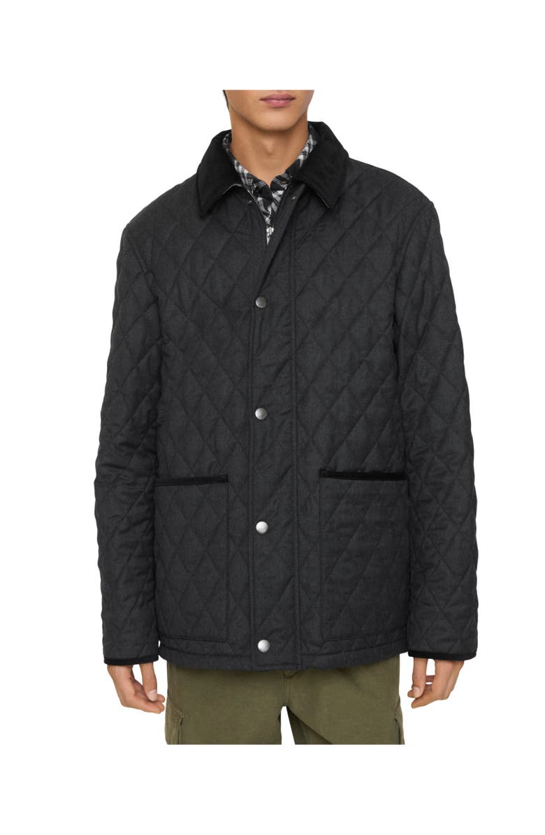 Burberry Quilted Nylon Barn Jacket, Alternate, color, Black