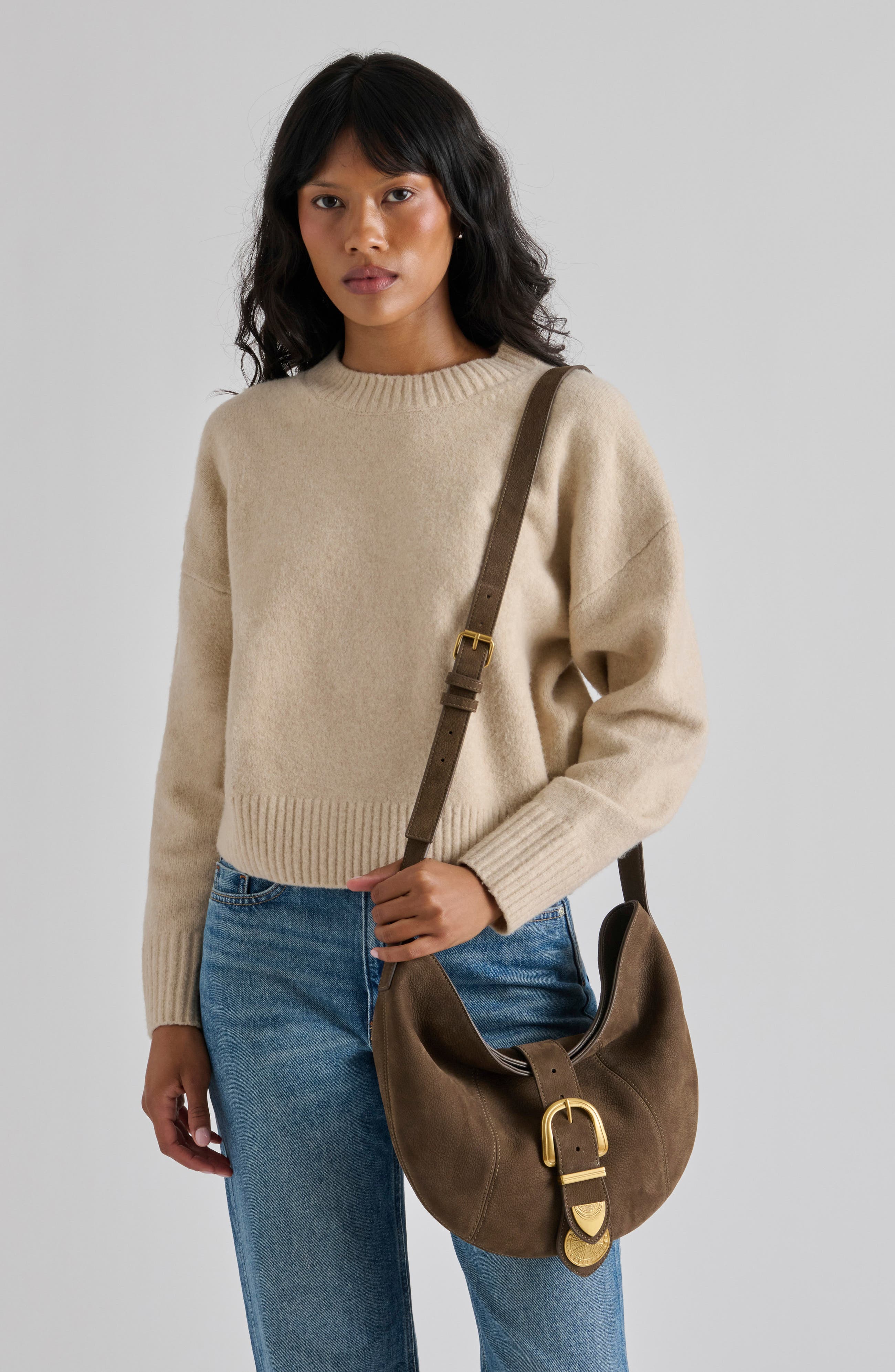 Prairie Leather Crossbody Bag, Alternate, color, DARK TAUPE