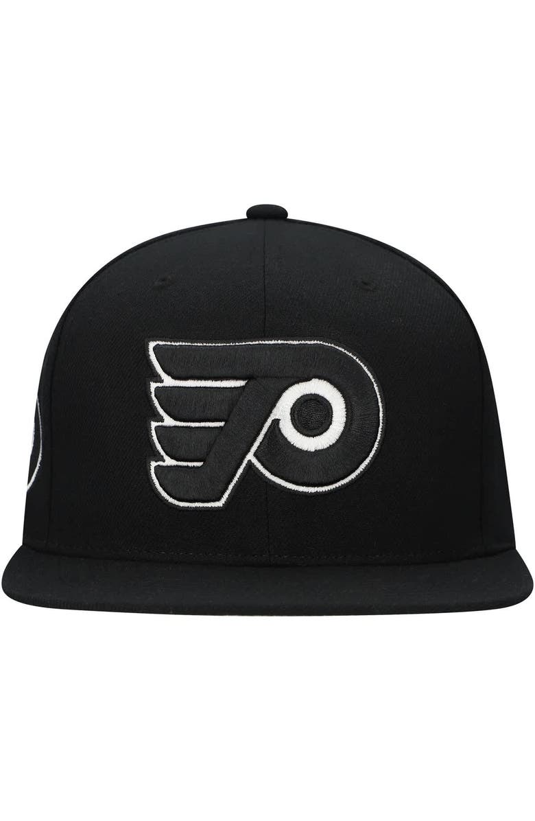 Mitchell & Ness Men's Mitchell & Ness Black Philadelphia Flyers Team Snapback Hat, Alternate, color, Black