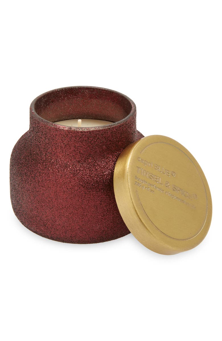 Capri Blue Tinsel & Spice Glam Signature Jar Candle, Main, color, Tinsel & Spice