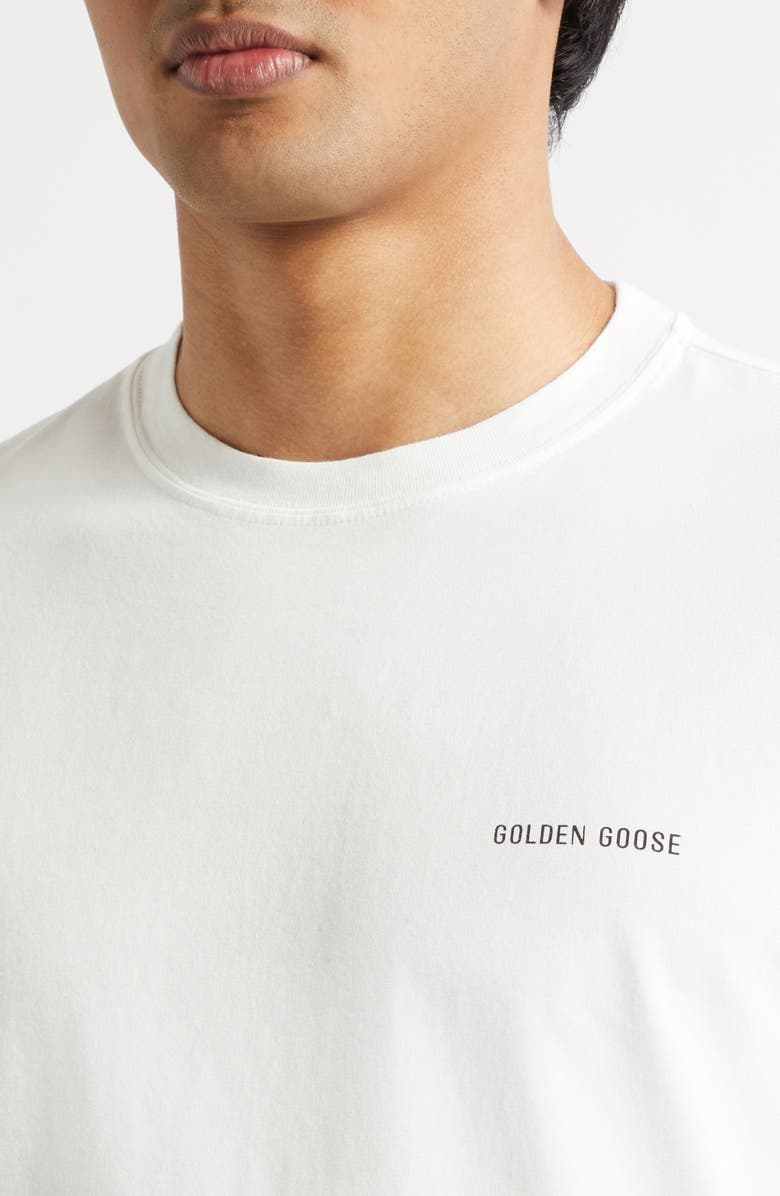 Golden Goose Journey Logo Cotton Graphic T-Shirt, Alternate, color, Vintage White