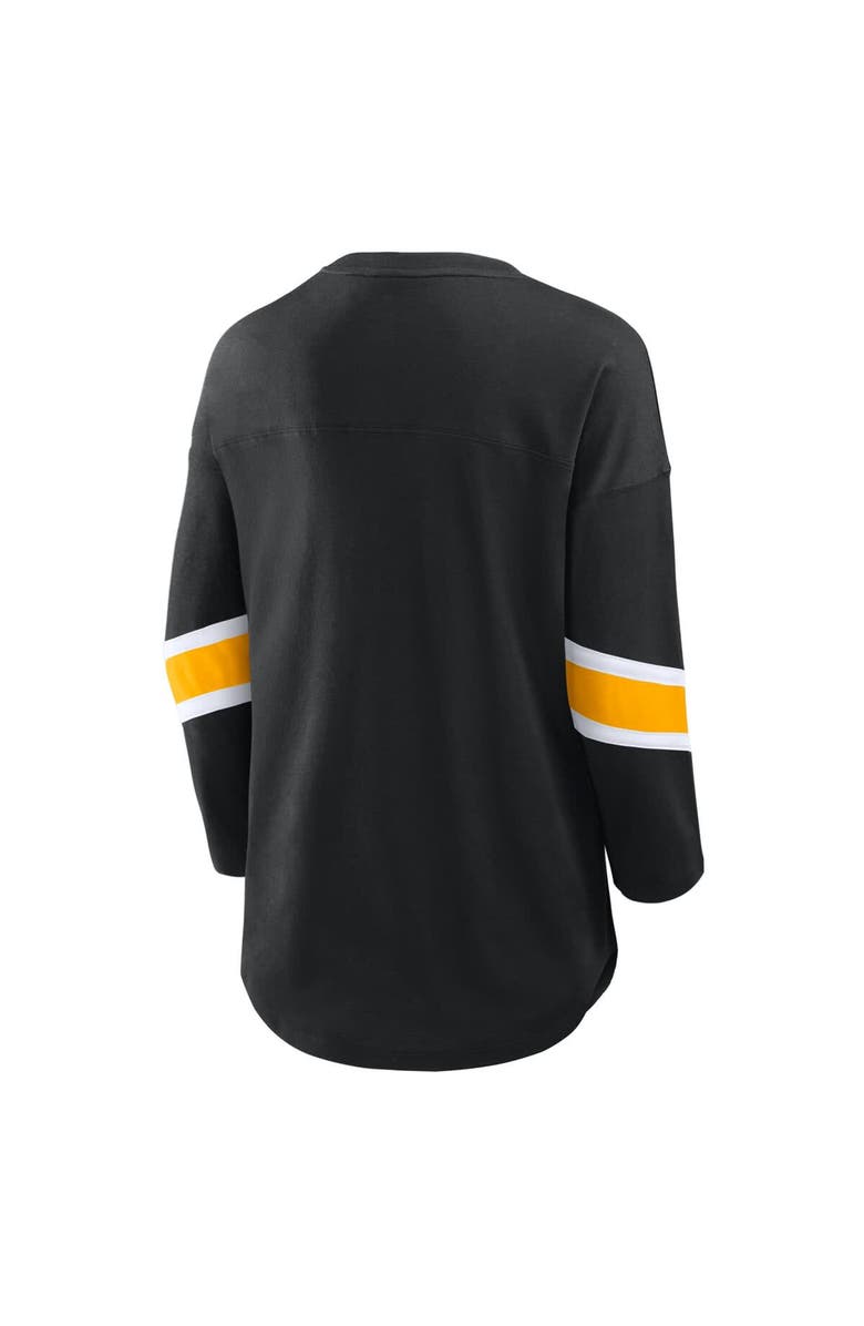 FANATICS Women's Fanatics Black Pittsburgh Steelers Redzone 3/4-Sleeve T-Shirt, Alternate, color, Black
