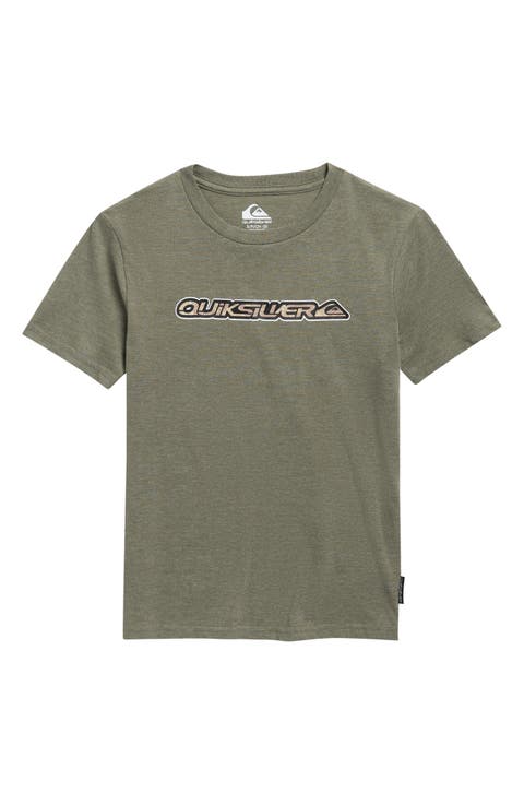 Kids' Camo Wordmark Logo Graphic T-Shirt