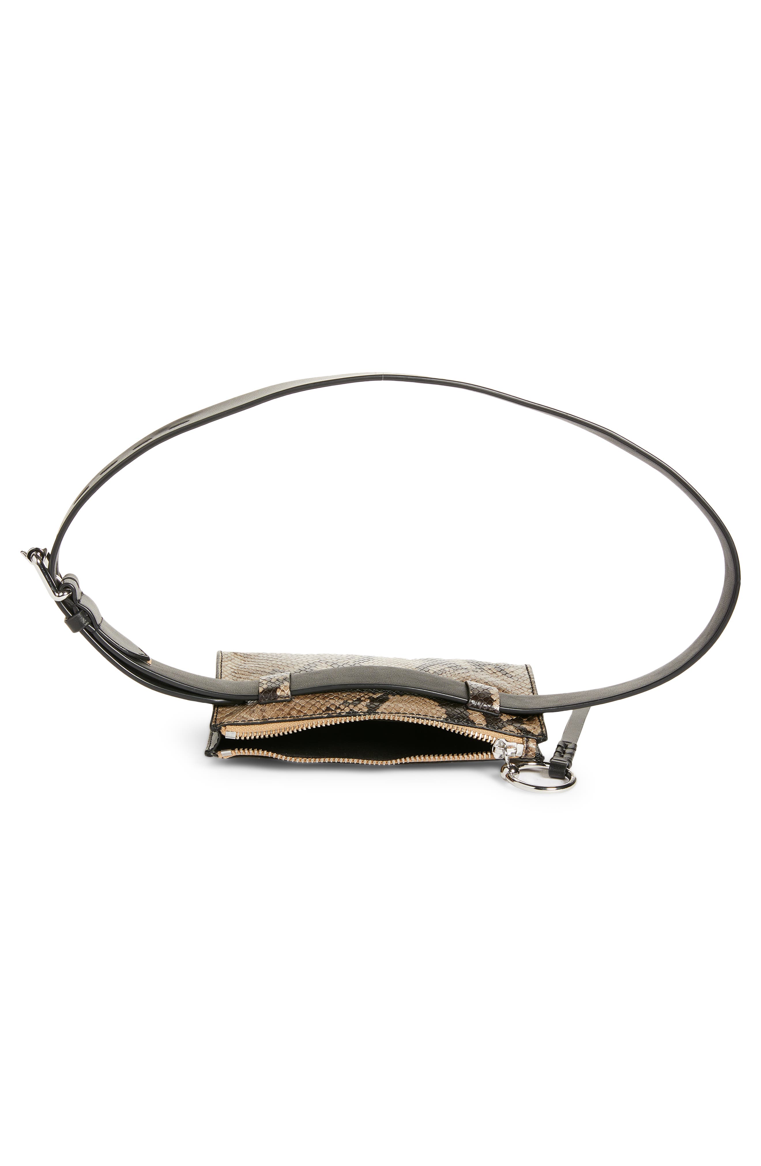 Rebecca Minkoff Snake Print Belt Bag, Alternate, color, 