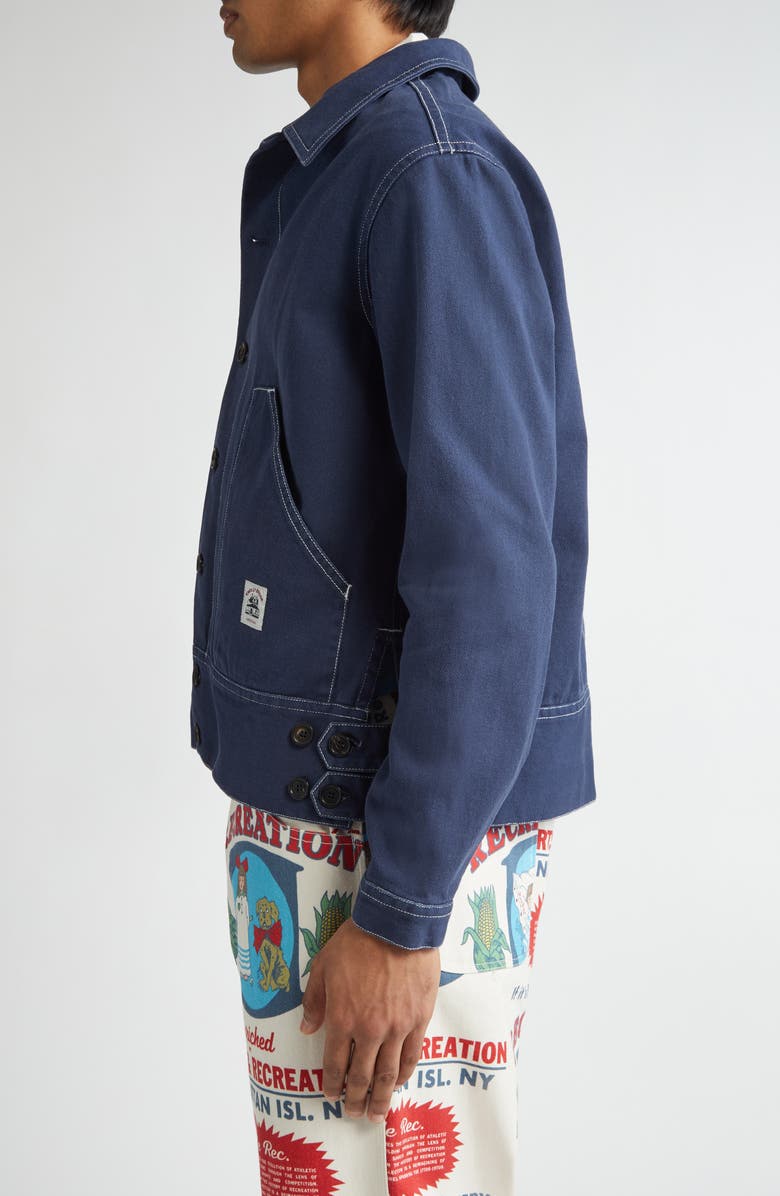 Bode Knolly Brook Side Tab Jacket, Alternate, color, Dark Navy