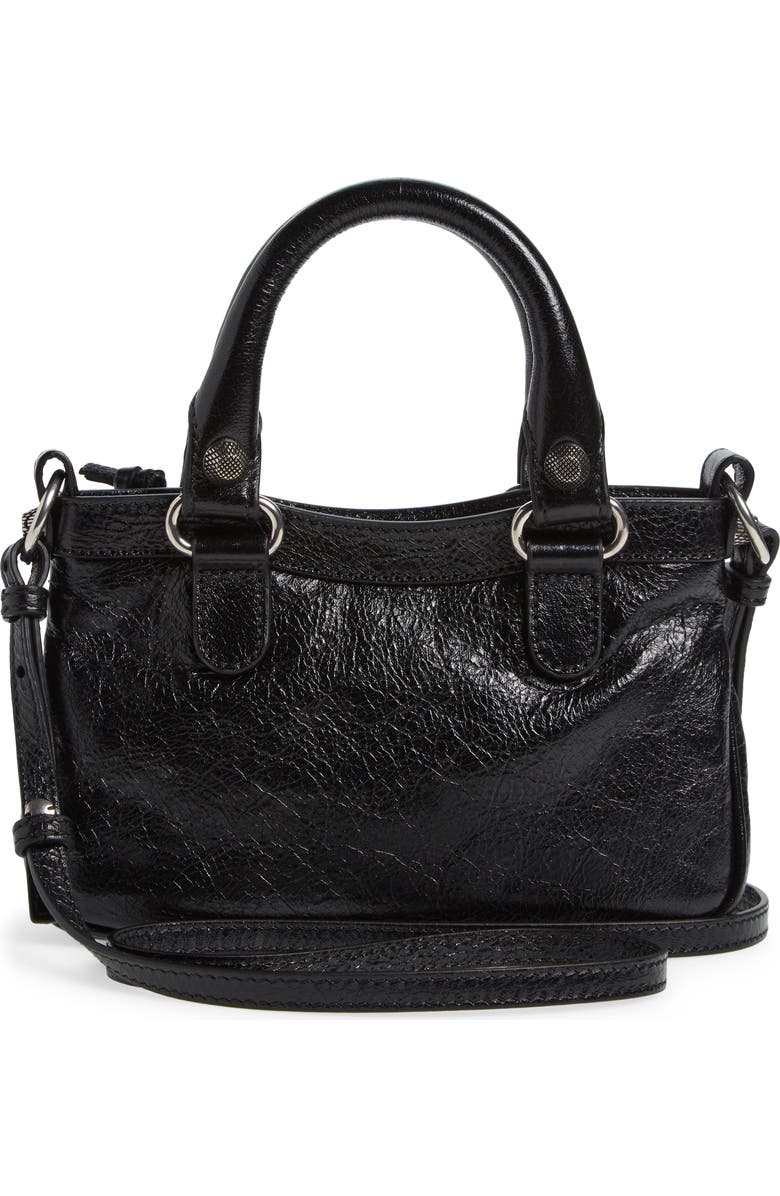 Balenciaga Mini Neo Cagole Metallic Leather Tote, Alternate, color,