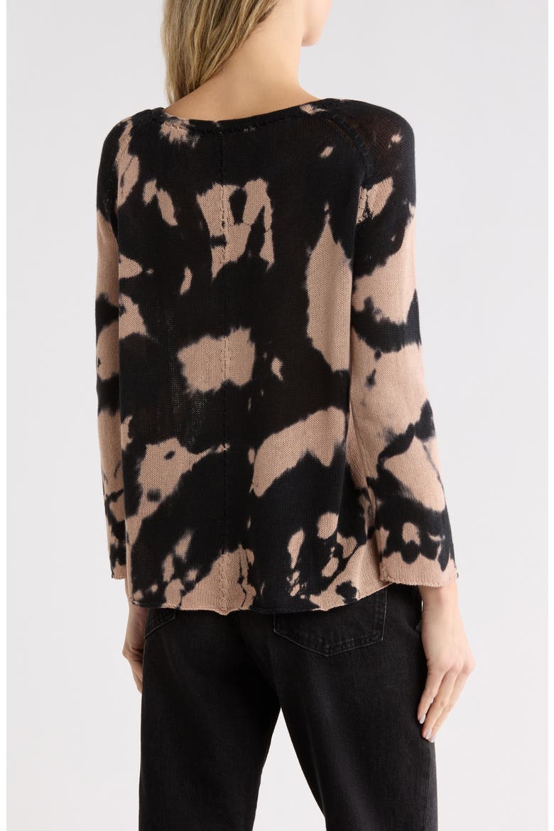Willow Tie Dye Linen & Cotton Sweater, Main, color, CHAMPAGNE UNIVERSE WASH