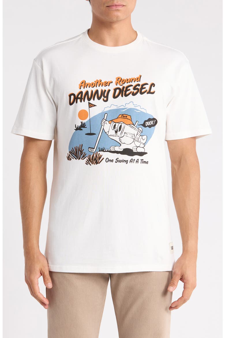 Danny Cotton Graphic Golf T-Shirt, Main, color, GARDENIA