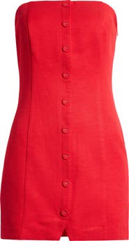 Endless Rose Strapless Linen Blend Minidress