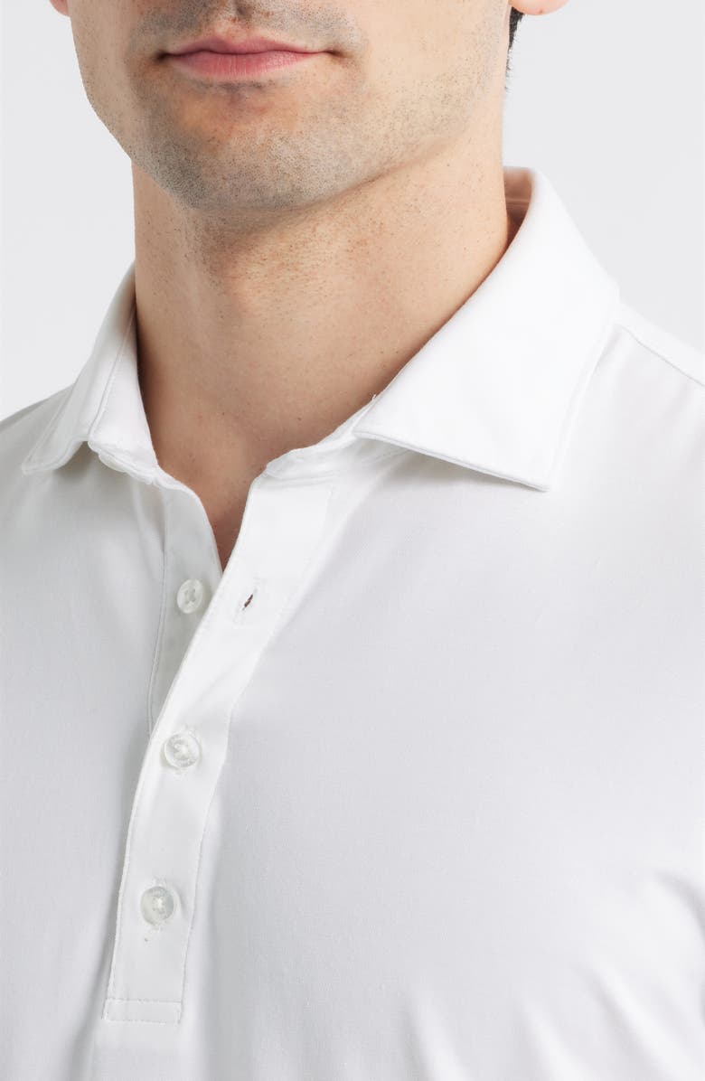 johnnie-O Idris Top Shelf Heathered Polo, Alternate, color, White
