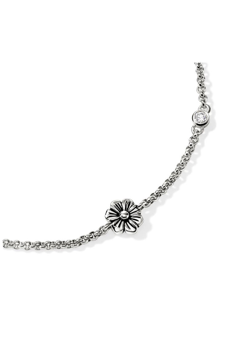 B&F x JH Wildflower Station Bracelet, Sterling Silver, Lab Grown Diamond, Alternate, color, SILVER