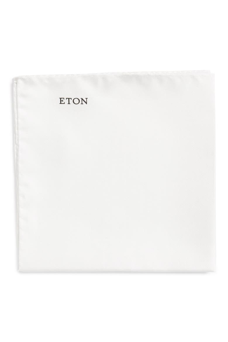Silk Pocket Square, Main, color, WHITE
