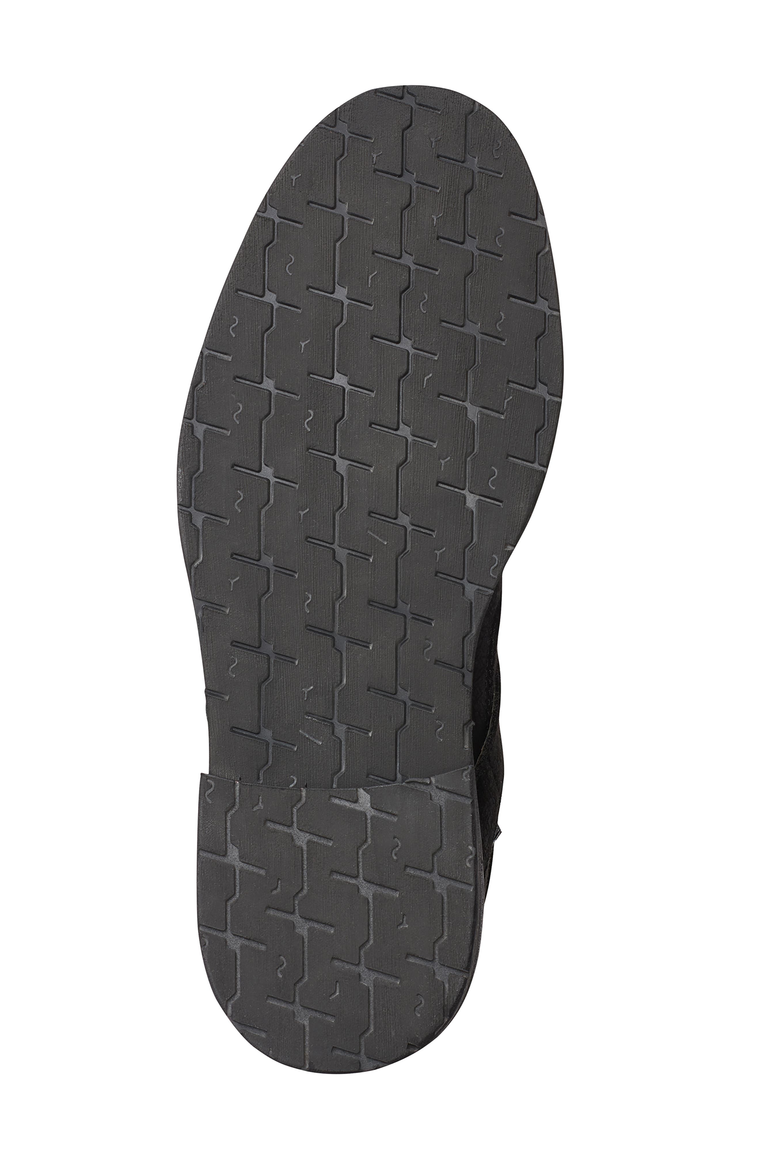 KARL LAGERFELD PARIS Faux Shearling Lined Double Buckle Boot, Alternate, color, Black