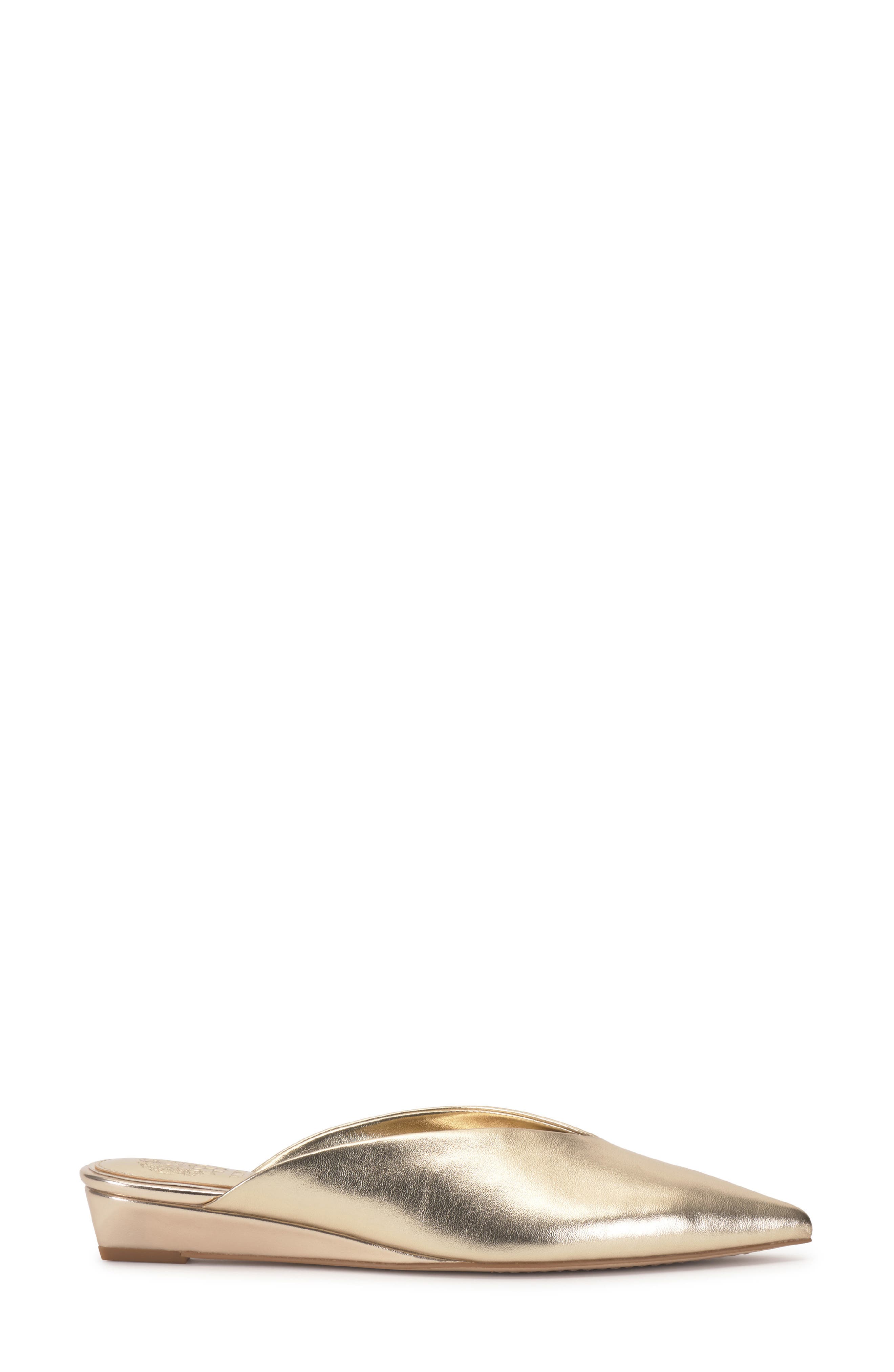 Vince Camuto Vinia Pointed Toe Wedge Mule, Alternate, color, Egyptian Gol