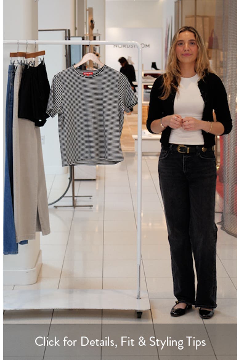 Lightweight Stripe Cotton Crewneck T-Shirt video