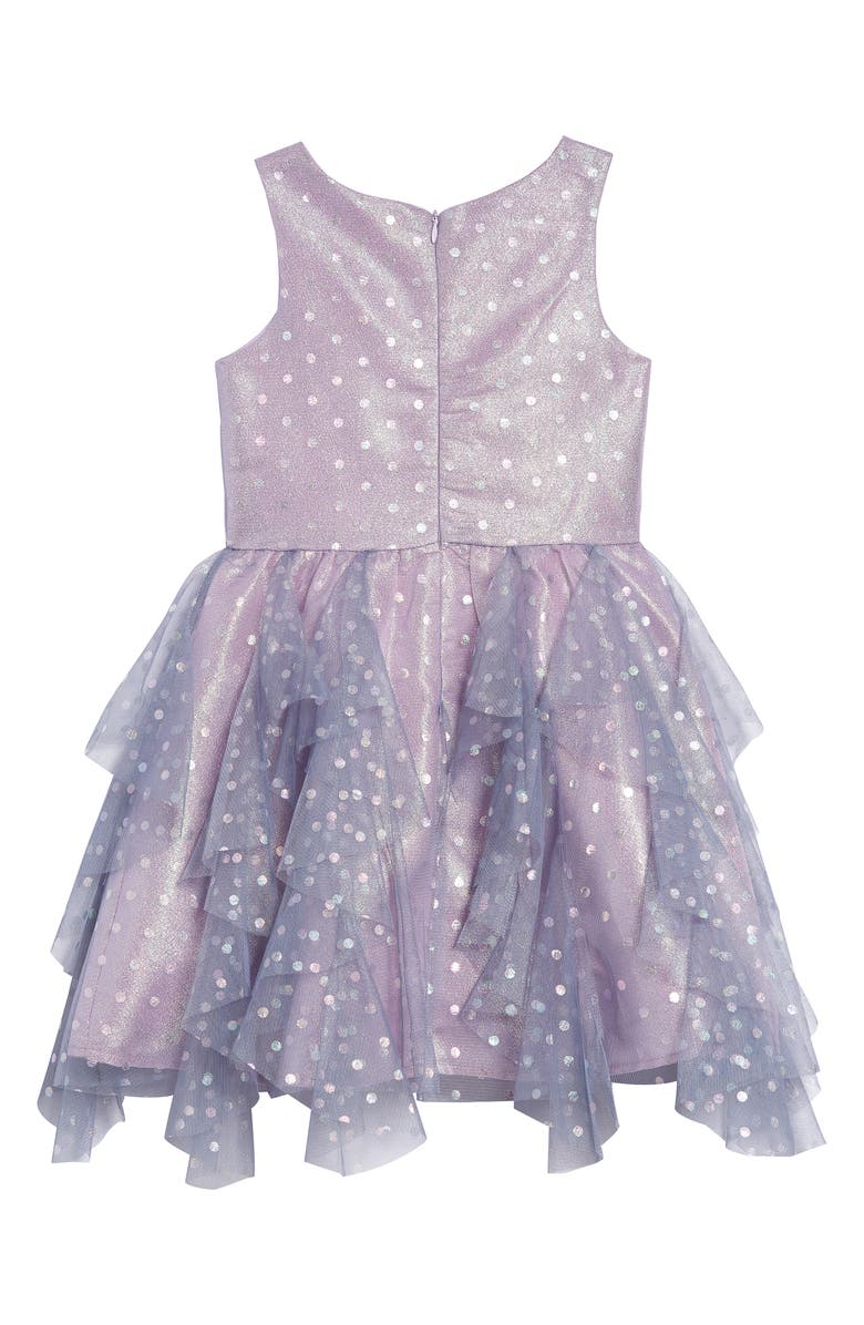 Hannah Banana Shimmer Dot Party Dress, Alternate, color,