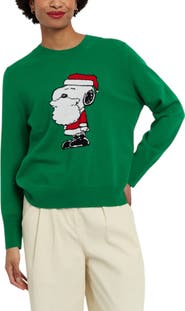 Chinti & Parker Wool-cashmere Snoopy Santa Sweater