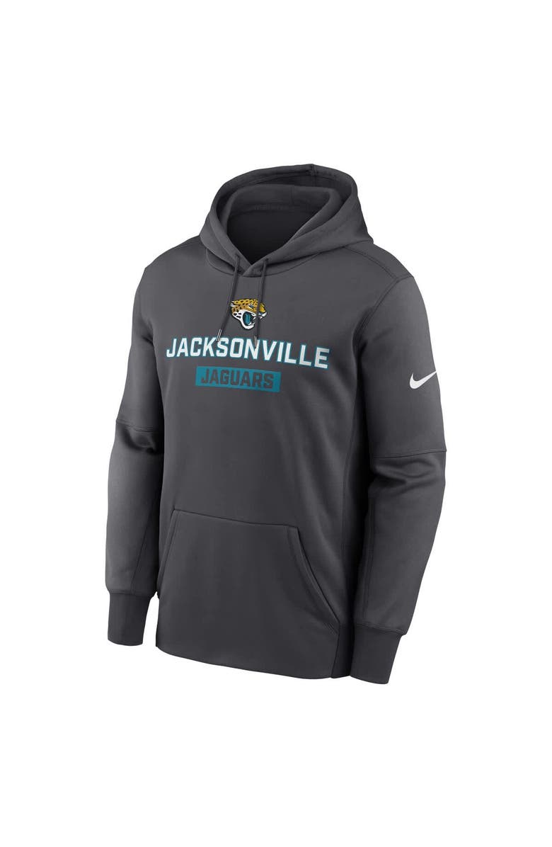 Nike Men's Nike Anthracite Jacksonville Jaguars Toss Sweep Performance Pullover Hoodie, Alternate, color, Anthracite