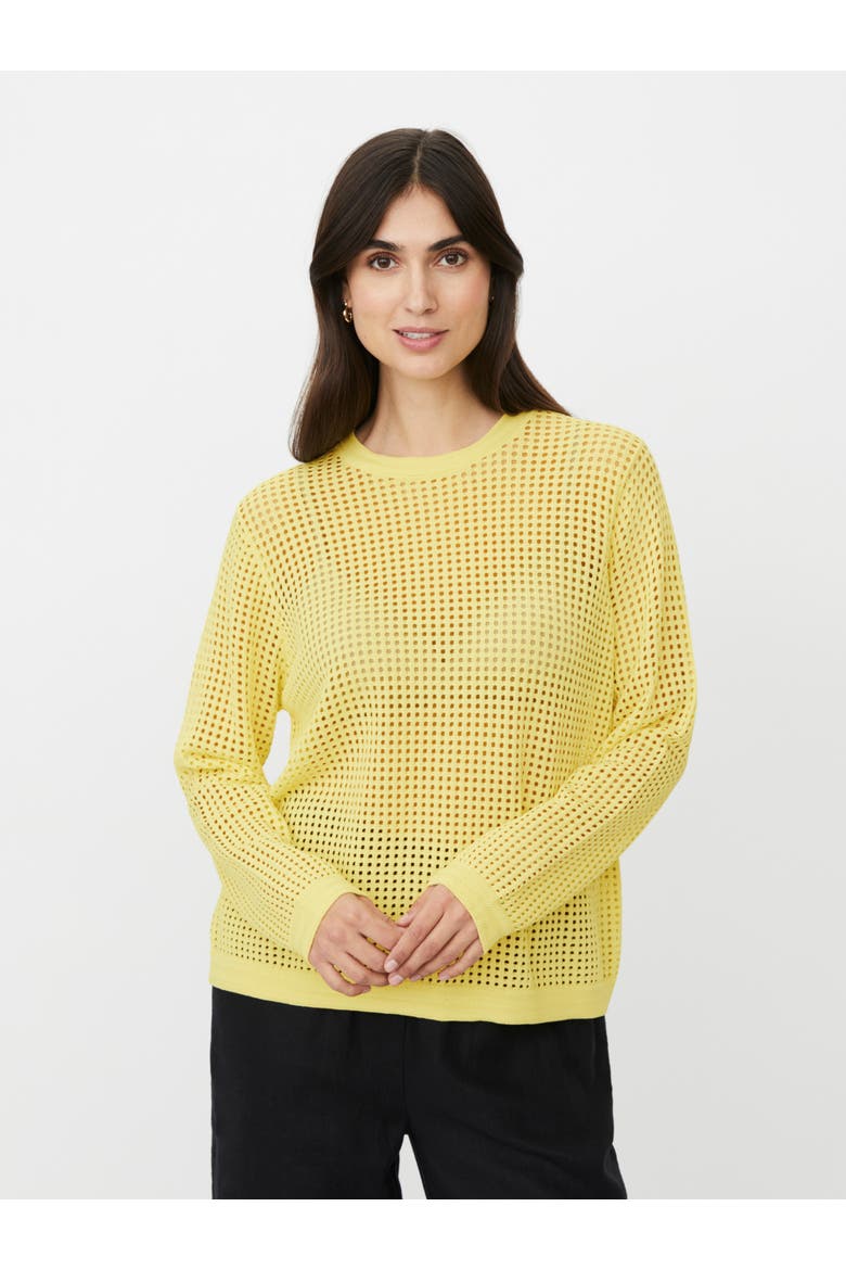 MaForavine Open Knit Sweater, Main, color, Lemonade